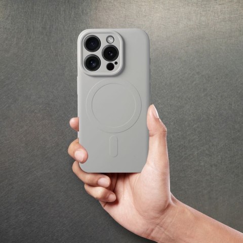 Futerał do iPhone 16 PRO Silicone Mag Cover zgodny z MagSafe tytanowy