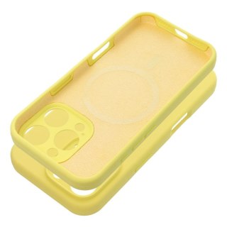 Futerał do iPhone 16 Silicone 2mm zgodny z MagSafe żółty