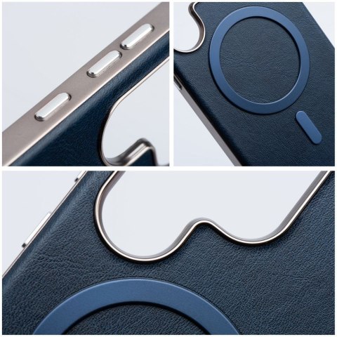 Futerał do iPhone 16e (SE 4 2025) / 17e Gentleman Mag Cover zgodny z MagSafe granatowy