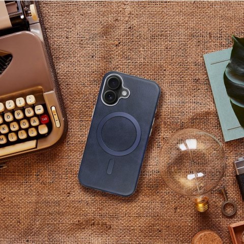 Futerał do iPhone 16e (SE 4 2025) / 17e Gentleman Mag Cover zgodny z MagSafe granatowy