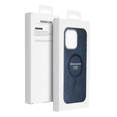 Futerał do iPhone 16e (SE 4 2025) / 17e Gentleman Mag Cover zgodny z MagSafe granatowy