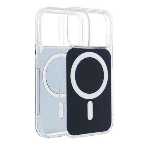 Futerał do iPhone 16e (SE4 2025) / 17e Clear Fusion Mag Cover zgodny z MagSafe granatowy