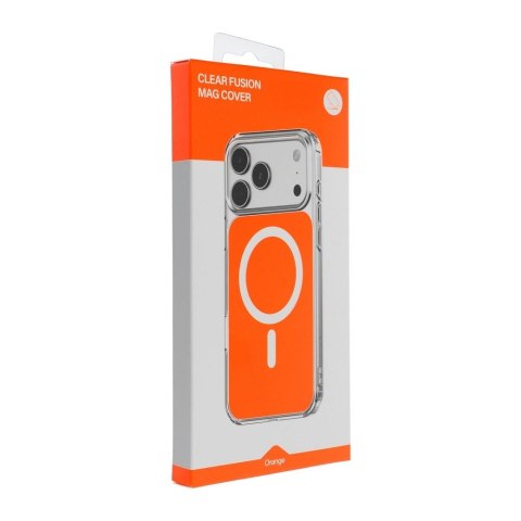 Etui na iPhone 16e (SE4 2025) / 17e Clear Fusion Mag Cover zgodne z MagSafe hermes orange