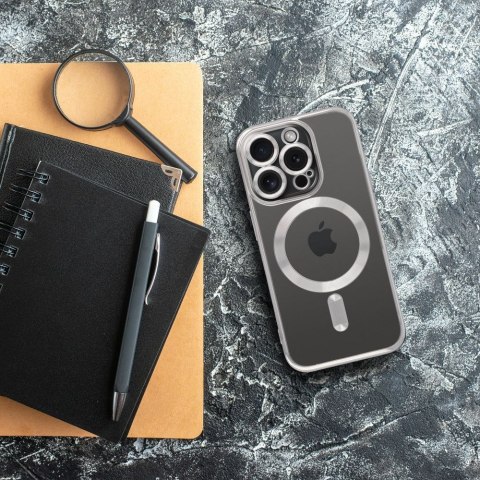Futerał do iPhone 17 Electro Mag Cover zgodny z MagSafe srebrny