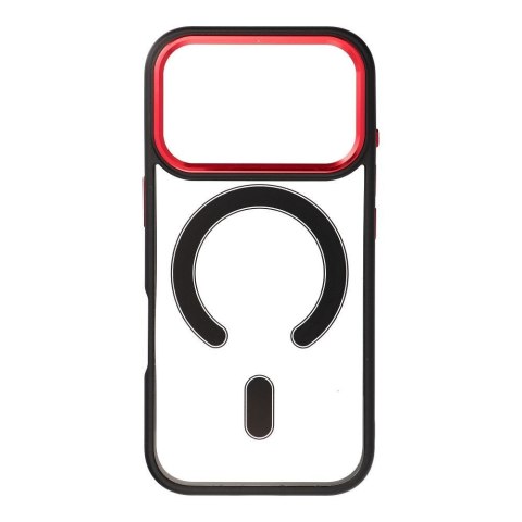 Futerał do iPhone 17 PRO Color Edge Mag Cover zgodny z MagSafe czarno czerwony