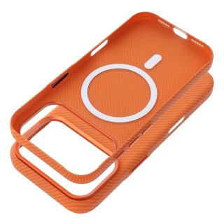 Futerał do iPhone 17 PRO Kevlar zgodny z MagSafe pomarańczowy