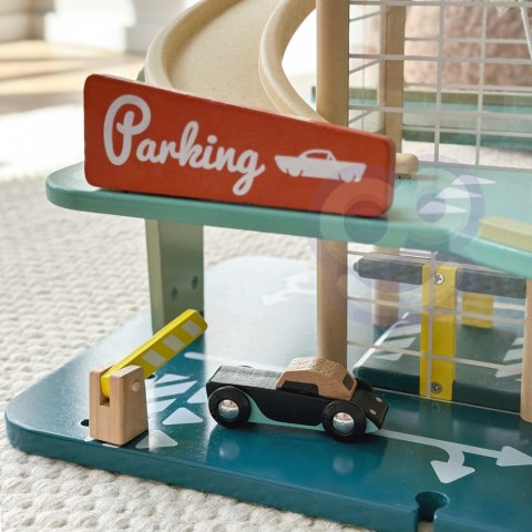 CLASSIC WORLD Wielopoziomowy Parking Auta Helikopter Dystybutor Myjnia + Akc.