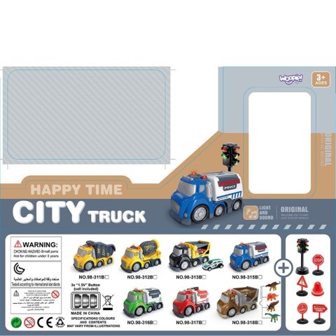 WOOPIE Śmieciarka CITY TRUCK Efekty Dźwiękowe i Świetlne