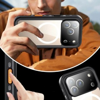 Futerał do iPhone 17 PRO MAX wodoodporny Shellbox DOT zgodny z MagSafe czarny