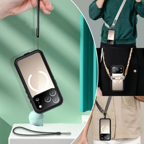 Futerał do iPhone 17 PRO wodoodporny Shellbox DOT zgodny z MagSafe czarny