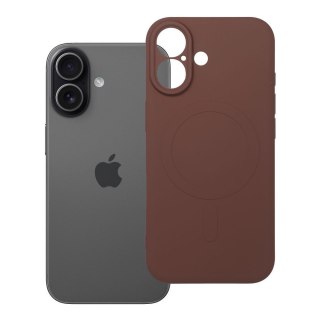 Futerał do iPhone 17 Silicone Mag Cover zgodny z MagSafe brązowy