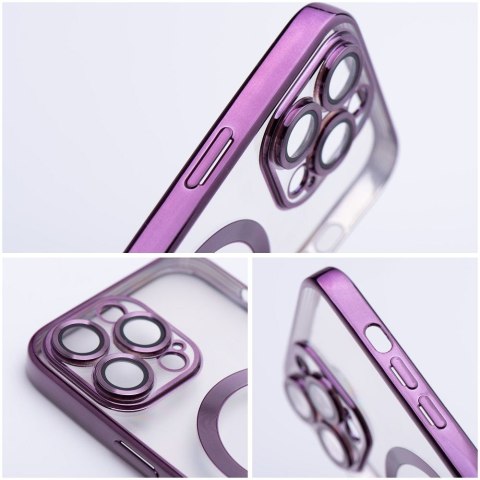 Futerał do iPhone SE 2025 Electro Mag Cover zgodny z MagSafe fioletowy