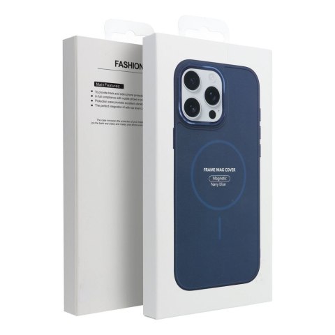Futerał do Samsung A16 5G / A16 4G Frame Mag Cover zgodny z MagSafe granatowy
