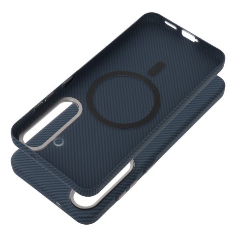 Futerał do Samsung A17 Kevlar zgodny z MagSafe niebieski