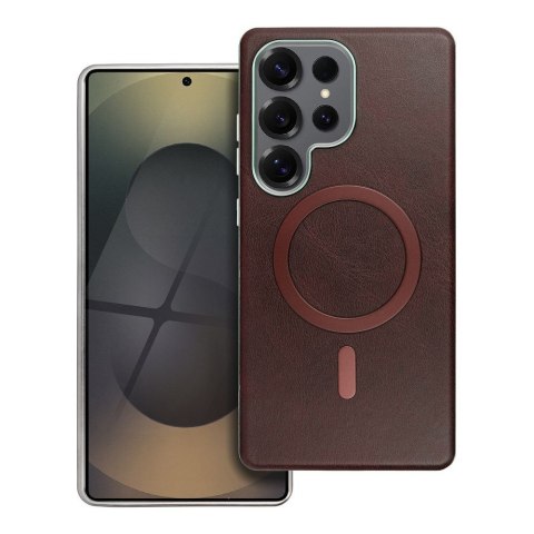 Futerał do Samsung A37 Gentleman Mag Cover zgodny z MagSafe brązowy