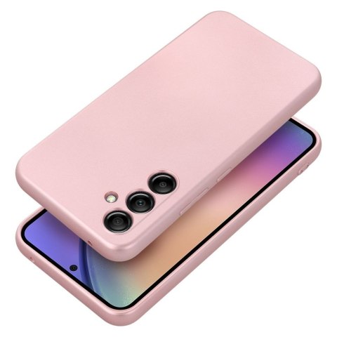 Futerał do Samsung A54 5G Metallic różowy