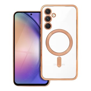 Futerał do Samsung A54 Electro Mag Cover zgodny z MagSafe złoty
