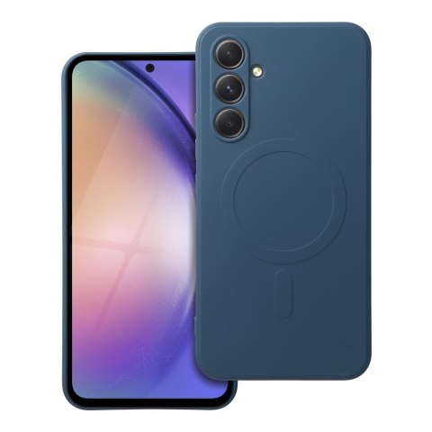 Futerał do Samsung A54 Silicone Mag Cover zgodny z MagSafe niebieski