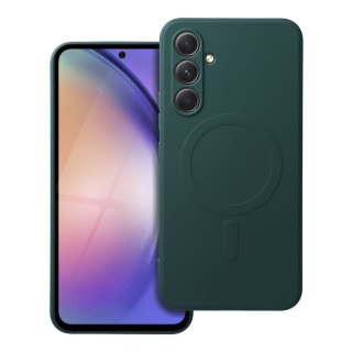 Futerał do Samsung A54 Silicone Mag Cover zgodny z MagSafe zielony