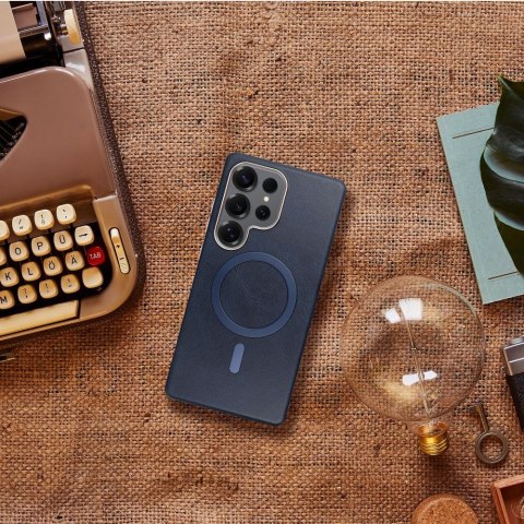 Futerał do Samsung A57 Gentleman Mag Cover zgodny z MagSafe granatowy