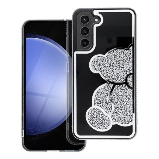 Futerał do Samsung S21 FE Teddy Bear srebrny