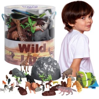 WOOPIE Zestaw Figurki Zwierzęta Safari 34 szt.
