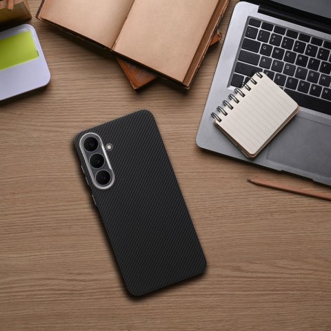 Futerał do Samsung S25 FE Kevlar zgodny z MagSafe czarny