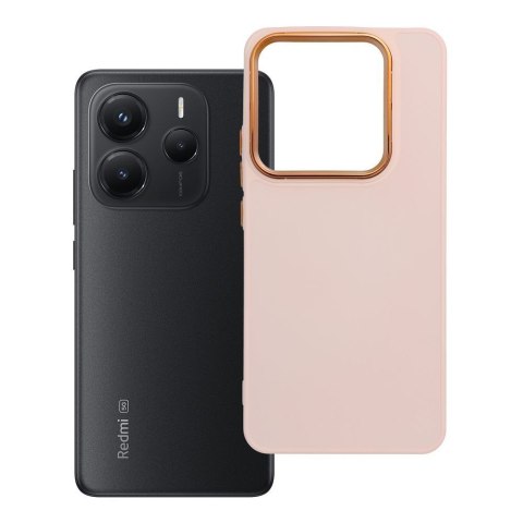 Etui na Xiaomi Redmi Note 14 5G Frame pudrowy róż
