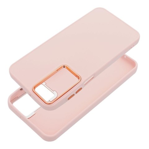 Etui na Xiaomi Redmi Note 14 5G Frame pudrowy róż