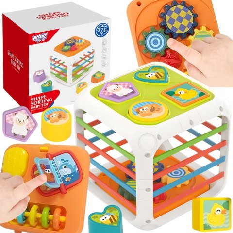 WOOPIE BABY Kostka Edukacyjna Sorter 4w1 Kształty 18m+