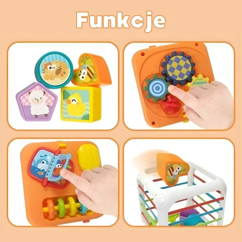 WOOPIE BABY Kostka Edukacyjna Sorter 4w1 Kształty 18m+