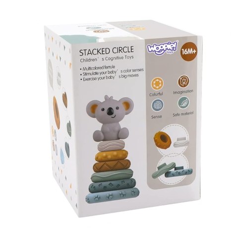 WOOPIE BABY Zestaw Edukacyjna Piramidka Koala 2w1 Gryzak