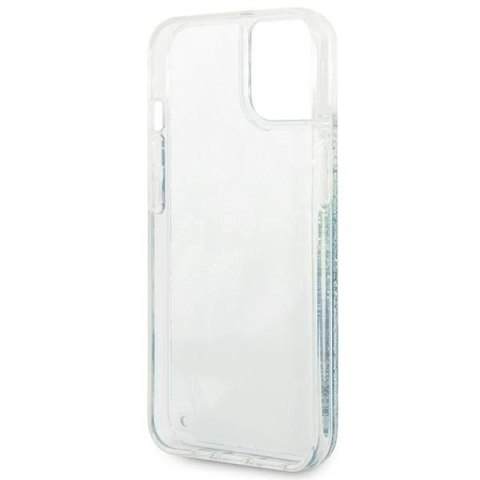 GUESS futerał do IPHONE 13 / 14 / 15 GUHCP14SLFLSN (Flower Liquid Glitter) zielony