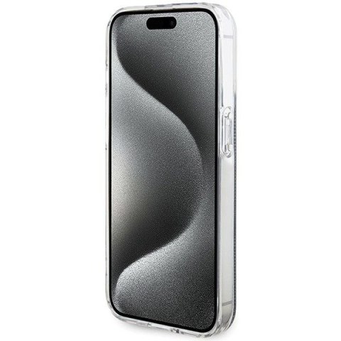 GUESS futerał do IPHONE 15 Pro GUHCP15LH4PSEGK (4G Gold Stripe) czarny