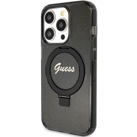GUESS futerał do IPHONE 15 Pro Max kompatybilny z MagSafe GUHMP15XHRSGSK do iPhone 15 Pro Max (Kompatybilny z Magsafe / Glitter