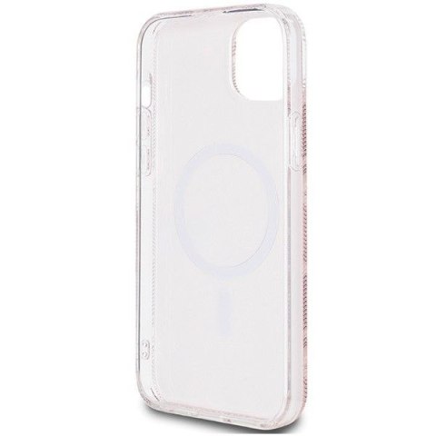 GUESS futerał do IPHONE 15 kompatybilny z MagSafe GUHMP15SHGCUSTGP (IML GCUBE) różowy