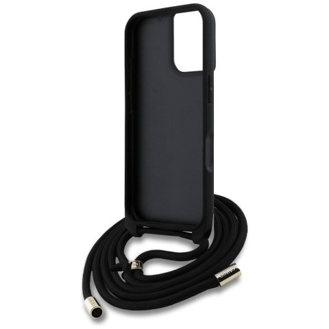GUESS futerał do IPHONE 16 GUHCP16SP4GMGCRK (CBDY PU 4G Big Logo W/Cord Strap) czarny