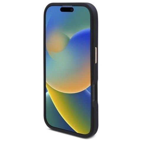 GUESS futerał do IPHONE 16 Pro Max kompatybilny z MagSafe GUHMP16XU4GPRK (PU 4G Logo Plate) czarny
