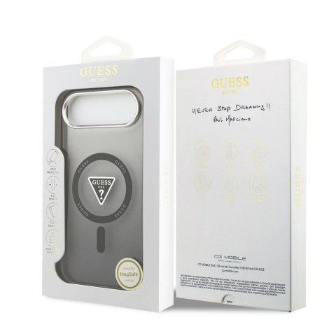 GUESS futerał do IPHONE 17 Air kompatybilny z MagSafe GUHMP17MHGTMLCGK (IML Gradient W/ Triangle Logo) czarny