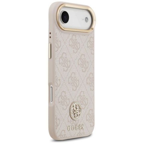 GUESS futerał do IPHONE 17 Air kompatybilny z MagSafe GUHMP17MP4GRMDEP (PU W/ 4G Strass Logo) różowy