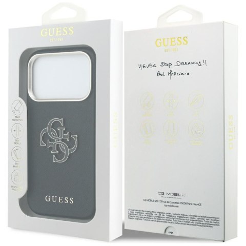 GUESS futerał do IPHONE 17 Pro GUHCP17L5PS4RGGK (PU FW Resin Logo) czarny
