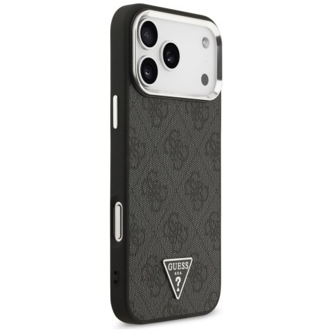 GUESS futerał do IPHONE 17 Pro Max kompatybilny z MagSafe GUHMP17XP4TSRCMK (PU 4G W/Triangle Logo SL) czarny
