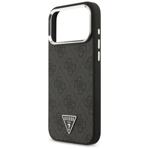 GUESS futerał do IPHONE 17 Pro Max kompatybilny z MagSafe GUHMP17XP4TSRCMK (PU 4G W/Triangle Logo SL) czarny