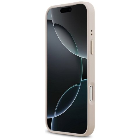 GUESS futerał do IPHONE 17 Pro Max kompatybilny z MagSafe GUHMP17XPSAMSECP (PU W/ Peony Hot Stamp) różowy