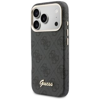 GUESS futerał do IPHONE 17 Pro kompatybilny z MagSafe GUHMP17L5P4FWMSK (PU FW 4G Script) czarny