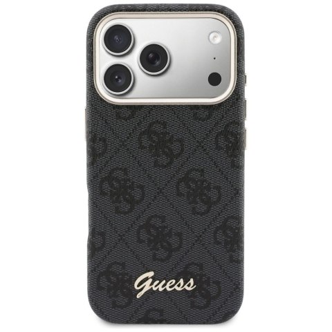 GUESS futerał do IPHONE 17 Pro kompatybilny z MagSafe GUHMP17L5P4FWMSK (PU FW 4G Script) czarny