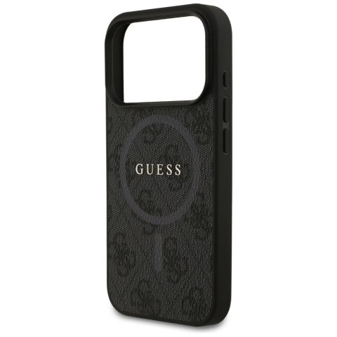 GUESS futerał do IPHONE 17 Pro kompatybilny z MagSafe GUHMP17LG4GFRK (PU 4G Ring Classic Logo) czarny