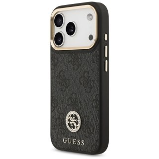 GUESS futerał do IPHONE 17 Pro kompatybilny z MagSafe GUHMP17LP4GRMDEK (PU W/ 4G Strass Logo) czarny