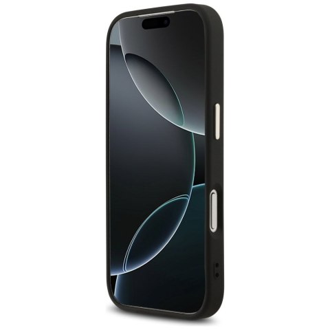 GUESS futerał do IPHONE 17 Pro kompatybilny z MagSafe GUHMP17LP4GTDGMK (4G PU W/ Triangle Logo) złoto czarny
