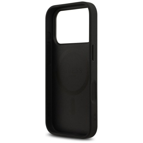 GUESS futerał do IPHONE 17 Pro kompatybilny z MagSafe GUHMP17LP4RPSK (4G Printed Stripes) czarny